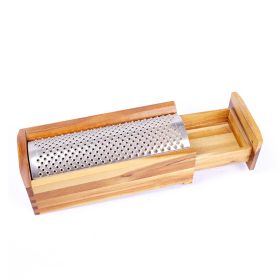 Wooden Grater Box with Drawer Eco-Friendly Parmesan Cheese Nutmeg Ginger Potato Radish Vegetables Fruits Shredder