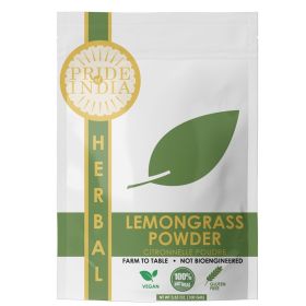 Pride of India – Lemongrass Powder – Ideal for Cooking & Drinks – Perfect seasoning for Soups/Salads/Marinades – Gourmet Condiment/Pure & Fresh – 3.53