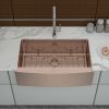 36 Rose Gold Farmhouse Sink - 36 Inch Kitchen Sink Stainless Steel 16 gauge Apron Front Kitchen Sink