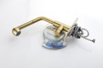 Utility Sink Faucets Single-Handle Pull-Out Laundry Faucet with Dual Spray Function in Stainless Spot Resistant Gold