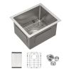 13 Inch Undermount Sink - 13"x15"x9" Undermount Stainless Steel Kitchen Sink 16 Gauge 9 Inch Deep Single Bowl Kitchen Sink Basin