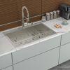 33x22 inch Kitchen Sink Drop In 16 Gauge Stainless Steel 33" Single Bowl Topmount Kitchen Sink Basin