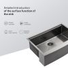 30 Black Farmhouse Sink Workstation - 30 Inch Kitchen Sink Gunmetal Black Stainless Steel 16 gauge Apron Front Kitchen Sink