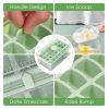 Ice Cube Tray With Lid And Bin Plastic Ice Trays Pop Ice Mold 2 Ice Cube Trays with Scoop Easy Release Stackable Dishwasher Safe Produce 56 Ice Cubes