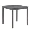 Lucian Gray 5 Piece Counter Height 36" Pub Table Set with Tufted Gray Linen Stools