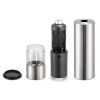 Electric Salt Pepper Grinder with Light Adjustable Coarseness Stainless Steel Salt Pepper Shaker