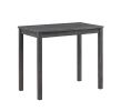 Lux Gray 3 Piece Counter Height 36" Pub Table Set with Tufted Gray Linen Stools