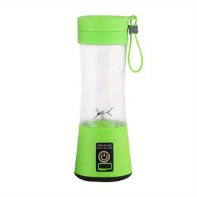 1pc Portable 6 Blades In 3D Juicer Cup, Updated Version Rechargeable Juice Blender Secure Switch Electric Fruit Mixer For Superb Mixing (Color: green)