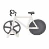 Stainless Steel Bicycle Pizza Slicer Double Cutting Wheels with Display Stand Pizza Slicer Sharp Dual