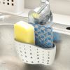 1 Pc Sink Sponge Rack; Sink Organizer Silicone Storage Box; Hangable Multifunctional Drainage Adjustable Shoulder Strap; Sponge Rack