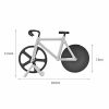 Stainless Steel Bicycle Pizza Slicer Double Cutting Wheels with Display Stand Pizza Slicer Sharp Dual