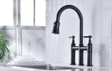 Bridge Kitchen Faucet with Pull-Down Sprayhead in Spot