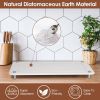 Stone Dish Drying Mats Home Dish Quick Drying Stone Pad Diatomaceous Earth Draining Mat with Anti-Slip Stainless Steel Feet