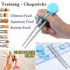 Learning Chopsticks Helper Training Chopstick Stainless Steel Chopsticks for Right or Left Handed Kids Teens Adults Beginners