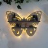 1pc Crystal Display Shelf - Wall Mounted Decorative Shelf for Moon Moth Butterfly Lamp - Perfect for Halloween, Thanksgiving, Christmas